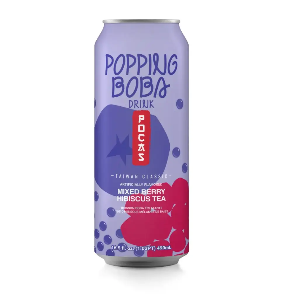 [BUB212] POCAS POPPING BOBA MIXED BERRY HIBISCUS 24X490ML