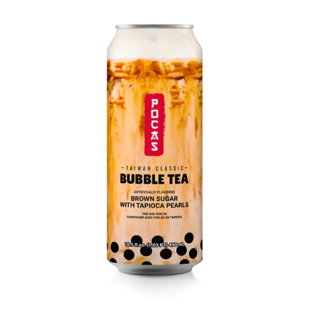 POCAS BUBBLE TEA BROWN SUGAR FLAVOUR 24X490ML