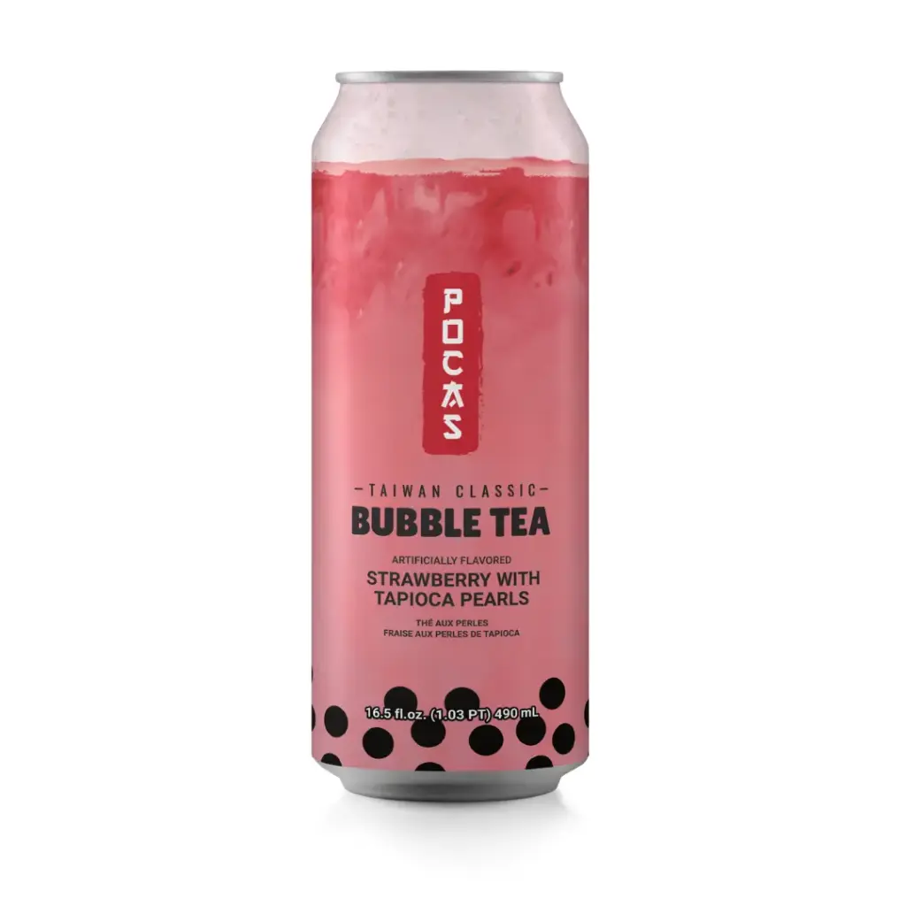 [BUB360] POCAS BUBBLE TEA STRAWBERRY FLAVOUR 24X490ML
