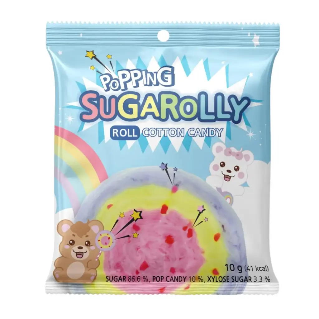[COT002] SUGAROLLY POPPING ROLL COTTON CANDY 10G