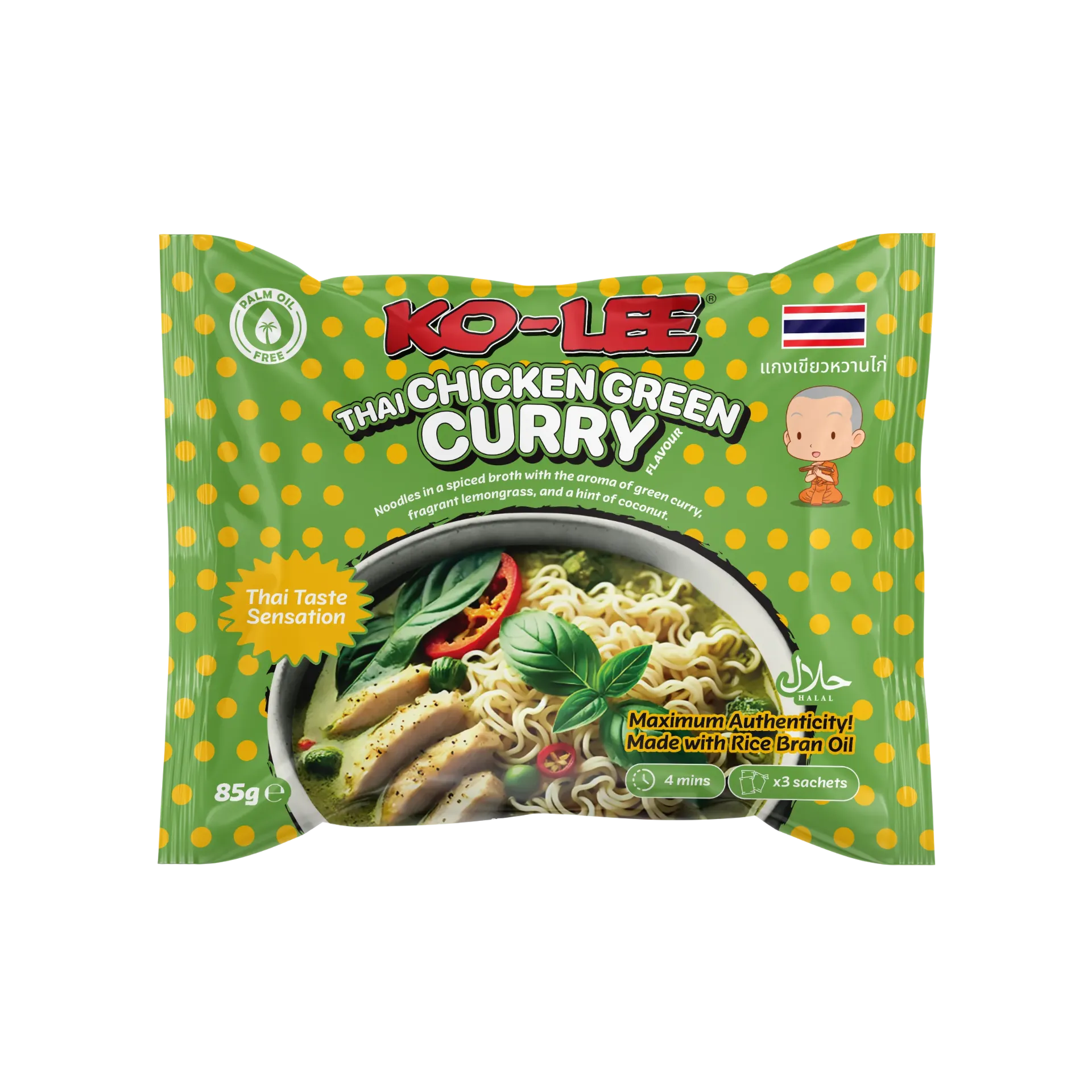 KO-LEE THAI SENSATION CHICKEN GREEN CURRY 22X85G