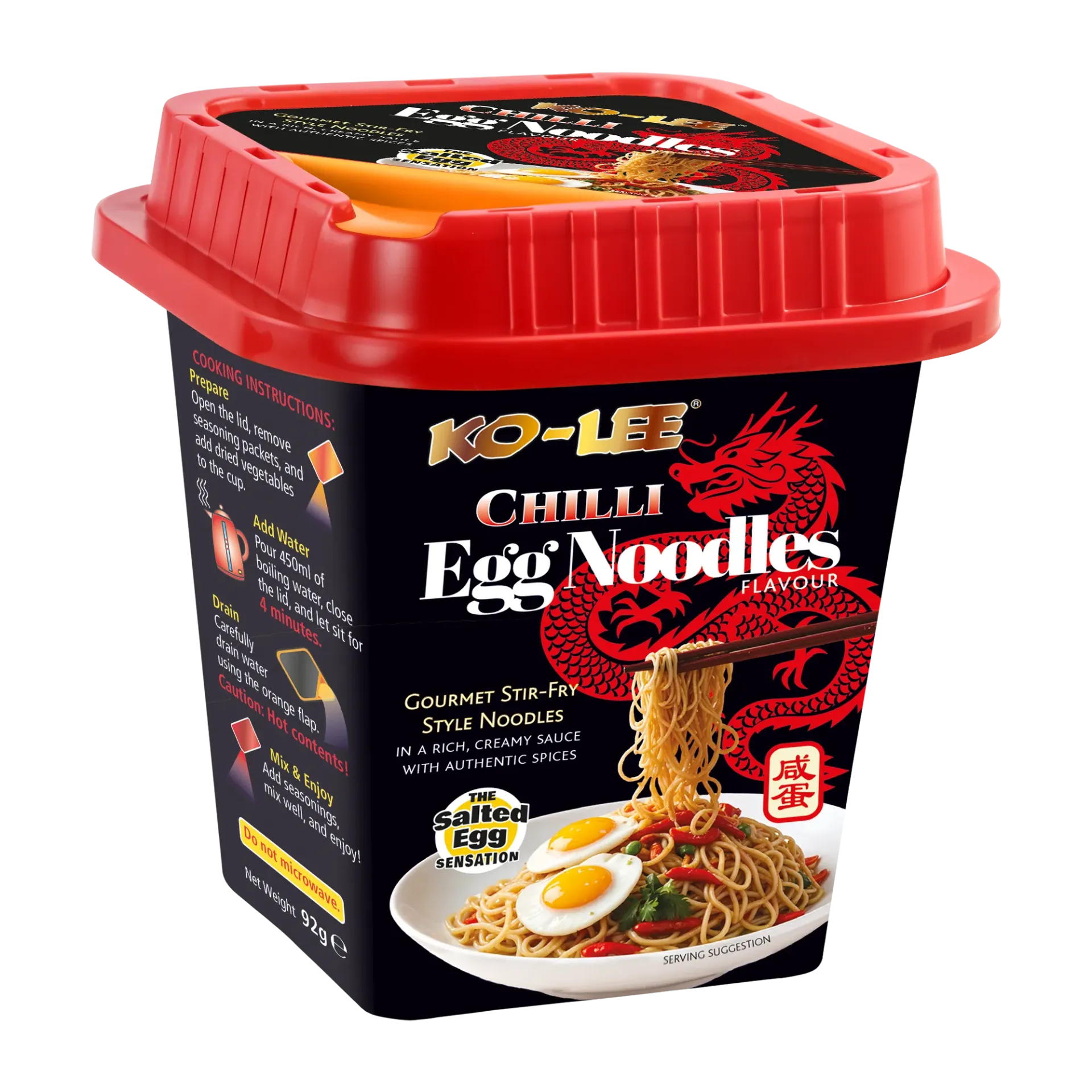 KO-LEE CHILLI EGG BOX NOODLES 8X92G